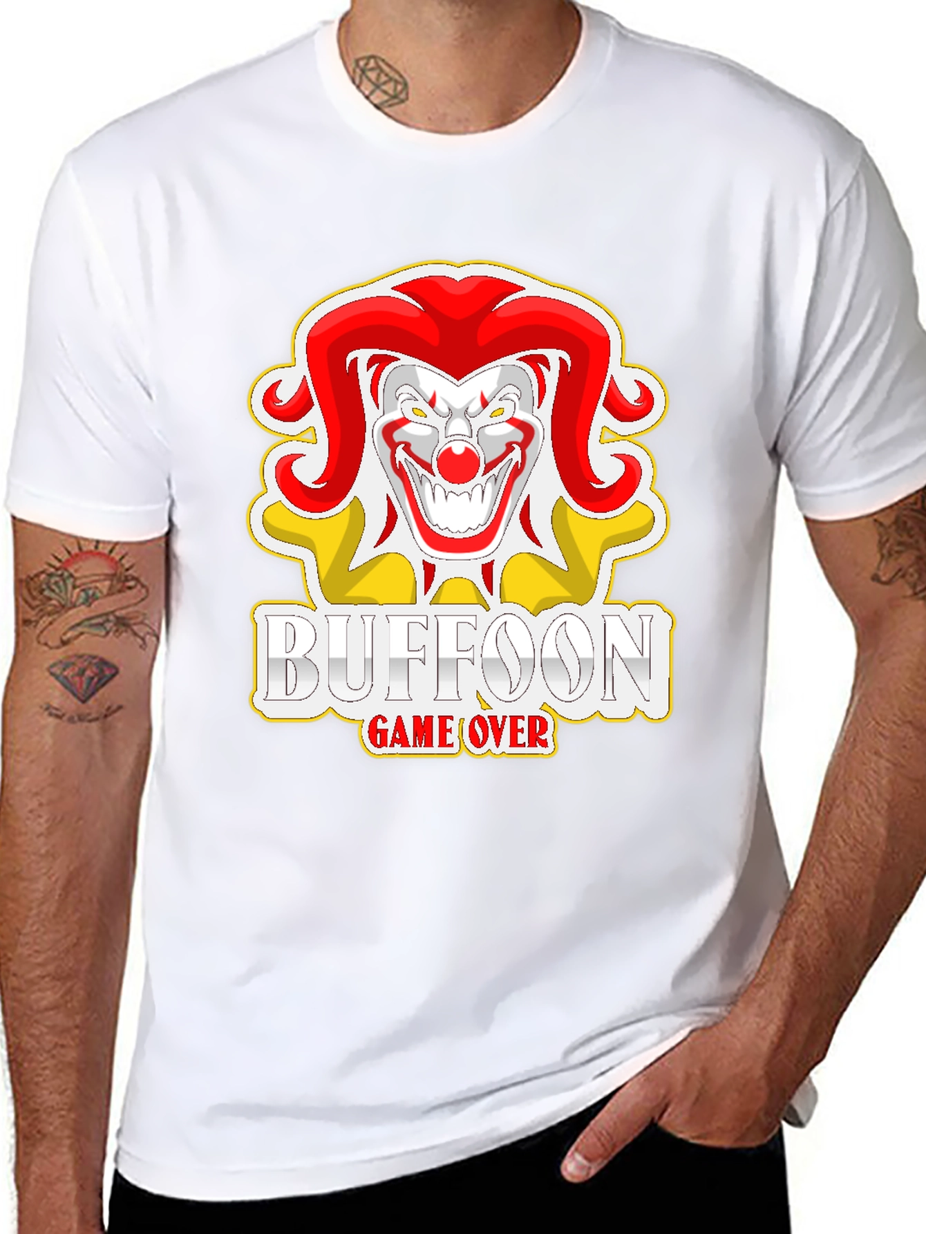 Buffoon Game Over Graphic Tee - Black Cotton