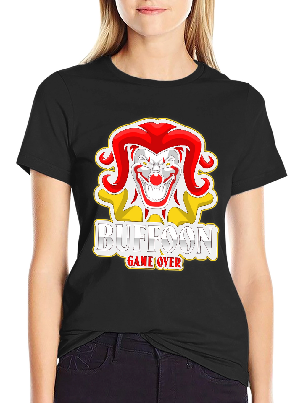 Buffoon Game Over Graphic Tee - Black Cotton