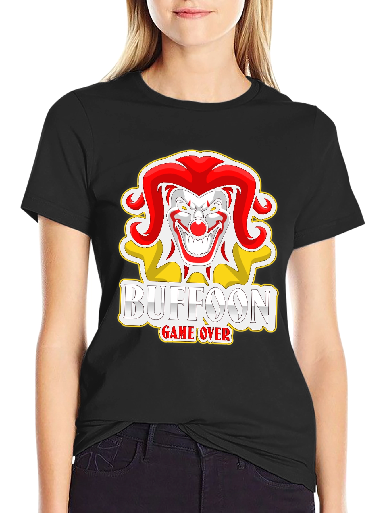 Buffoon Game Over Graphic Tee - Black Cotton