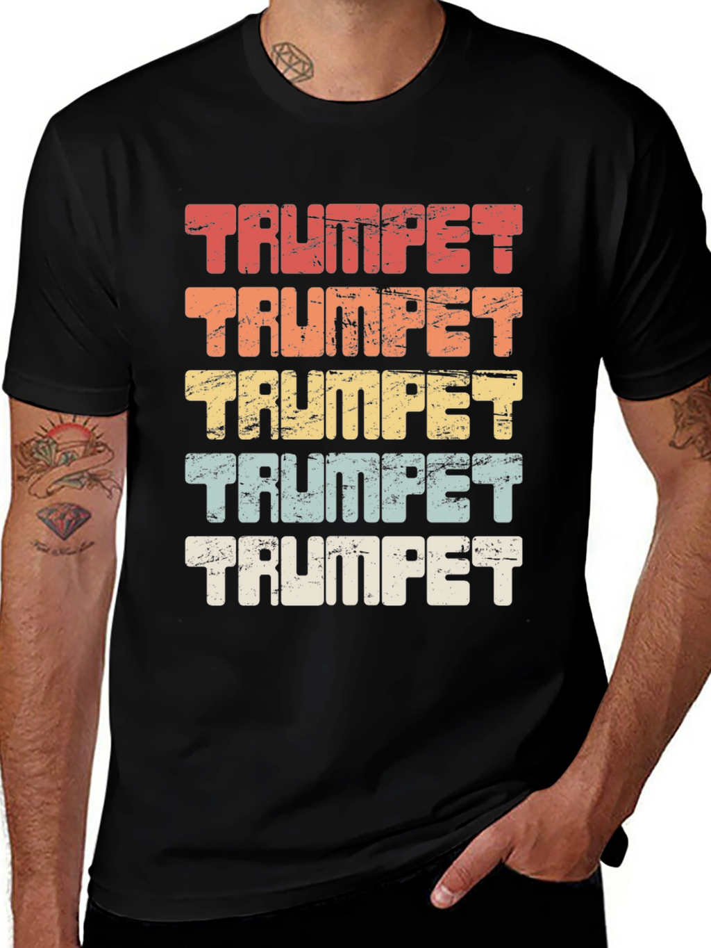 Retro Trumpet T-Shirt - Music Lover Tee