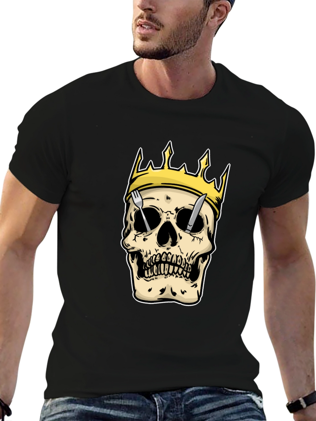 Skull King T-Shirt: Edgy Graphic Tee for Men