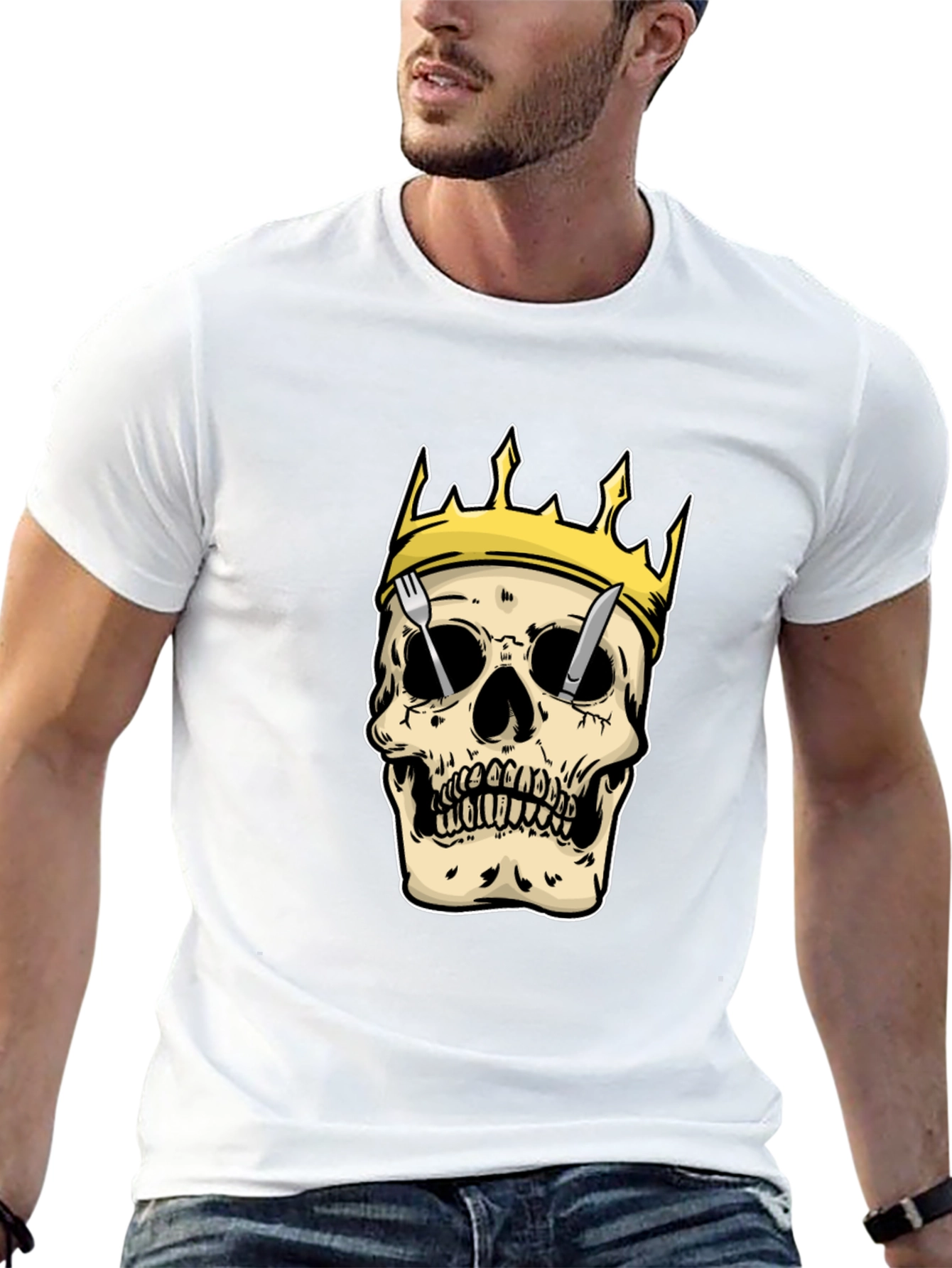 Skull King T-Shirt: Edgy Graphic Tee for Men