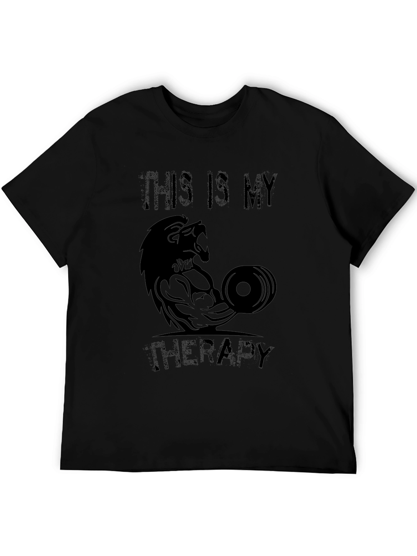 Lion Gym Therapy Black T-Shirt