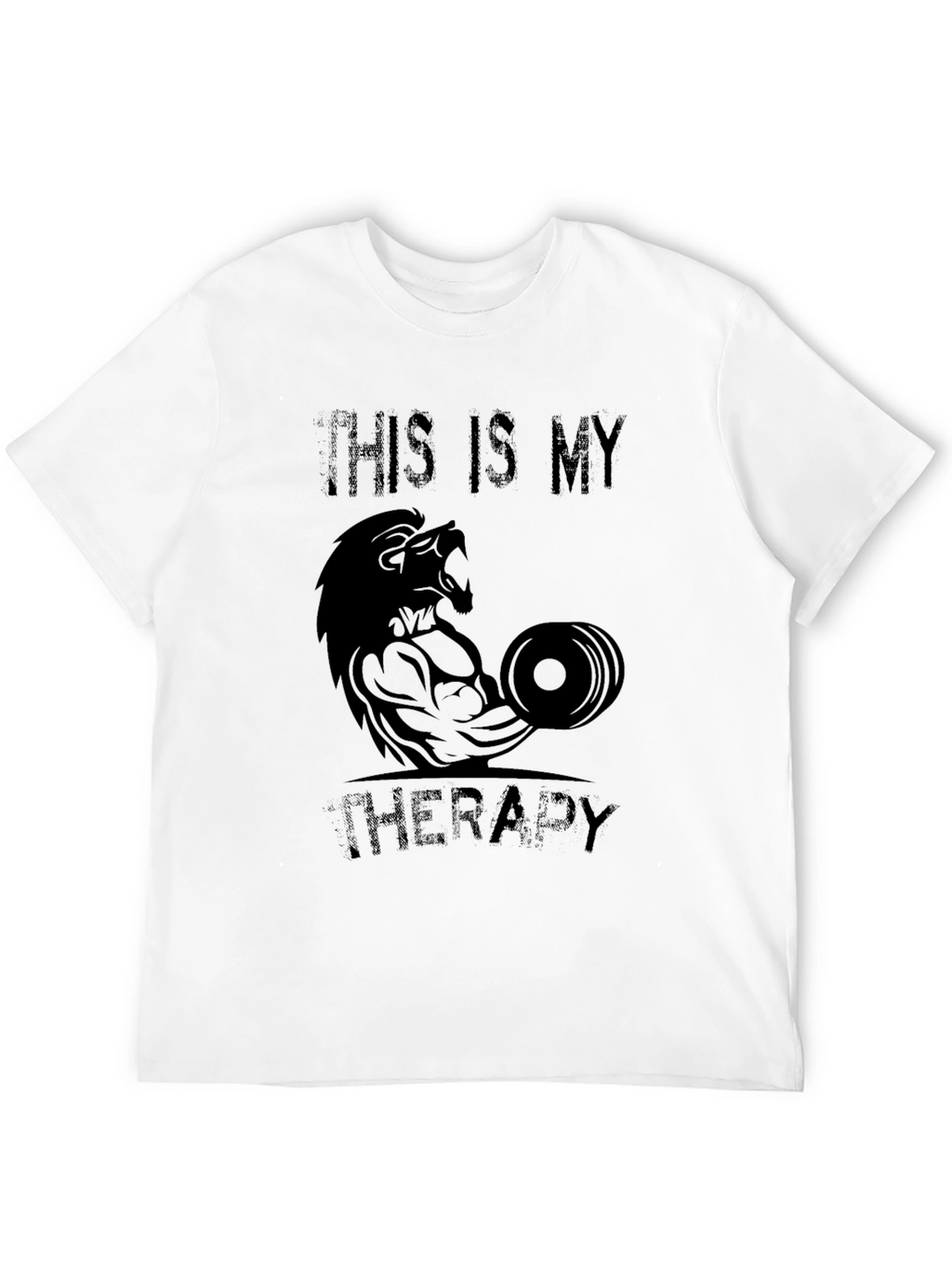 Lion Gym Therapy Black T-Shirt