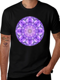 Purple Mandala Graphic Print T-Shirt