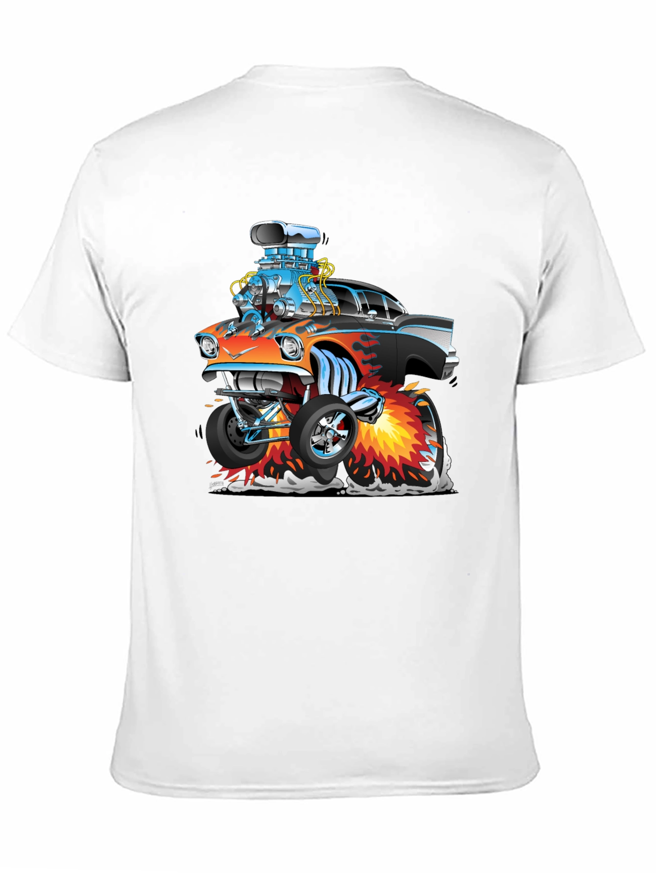 Cartoon Hot Rod T-Shirt - Black