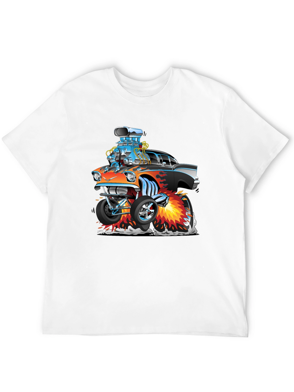Cartoon Hot Rod T-Shirt - Black