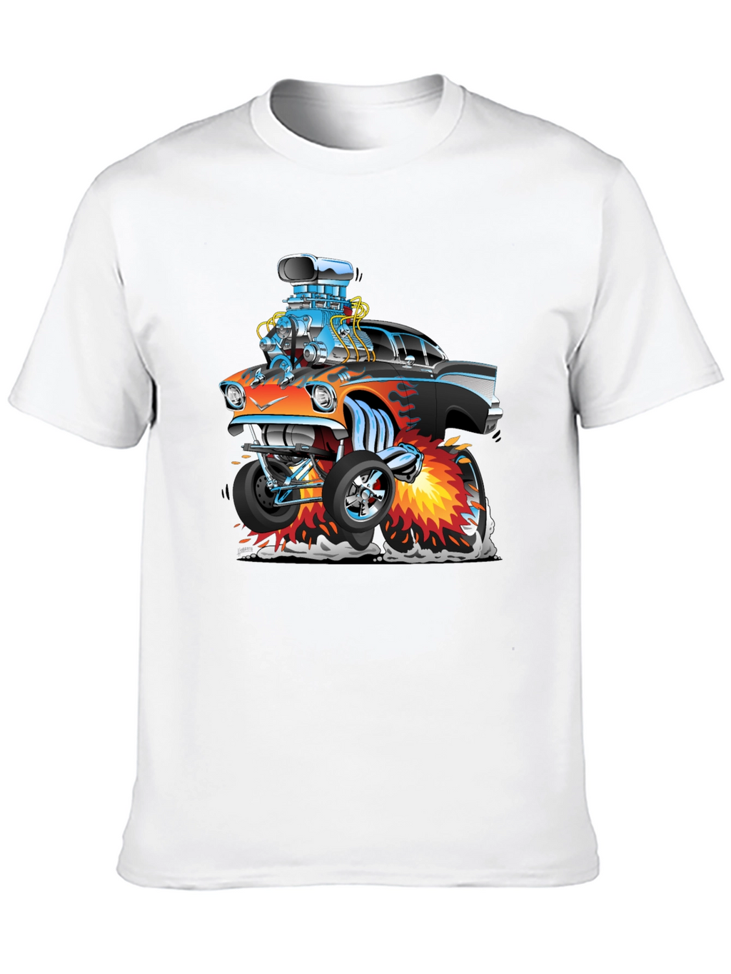Cartoon Hot Rod T-Shirt - Black