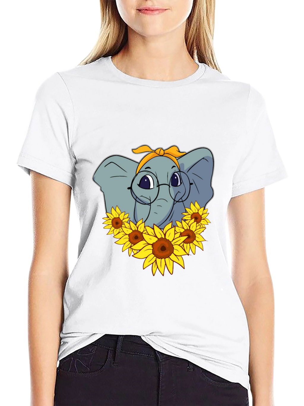 Elephant Sunflower T-Shirt - Stylish Graphic Tee