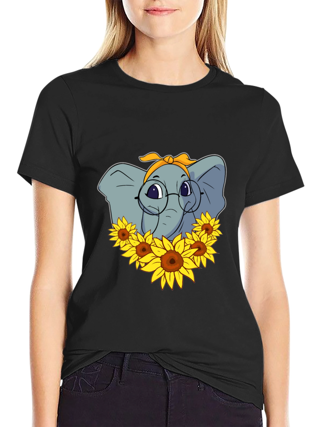 Elephant Sunflower T-Shirt - Stylish Graphic Tee