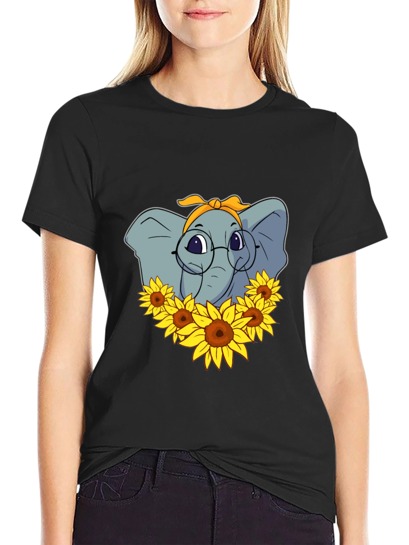 Elephant Sunflower T-Shirt - Stylish Graphic Tee