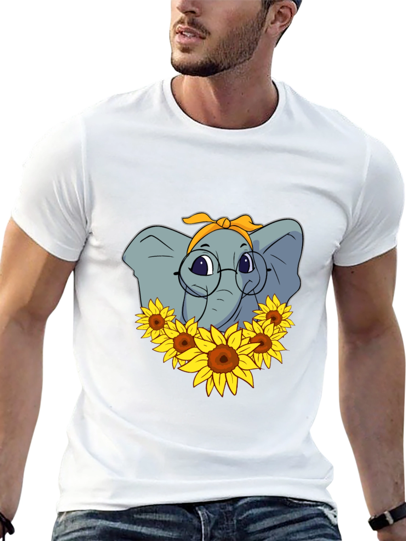Elephant Sunflower T-Shirt - Stylish Graphic Tee