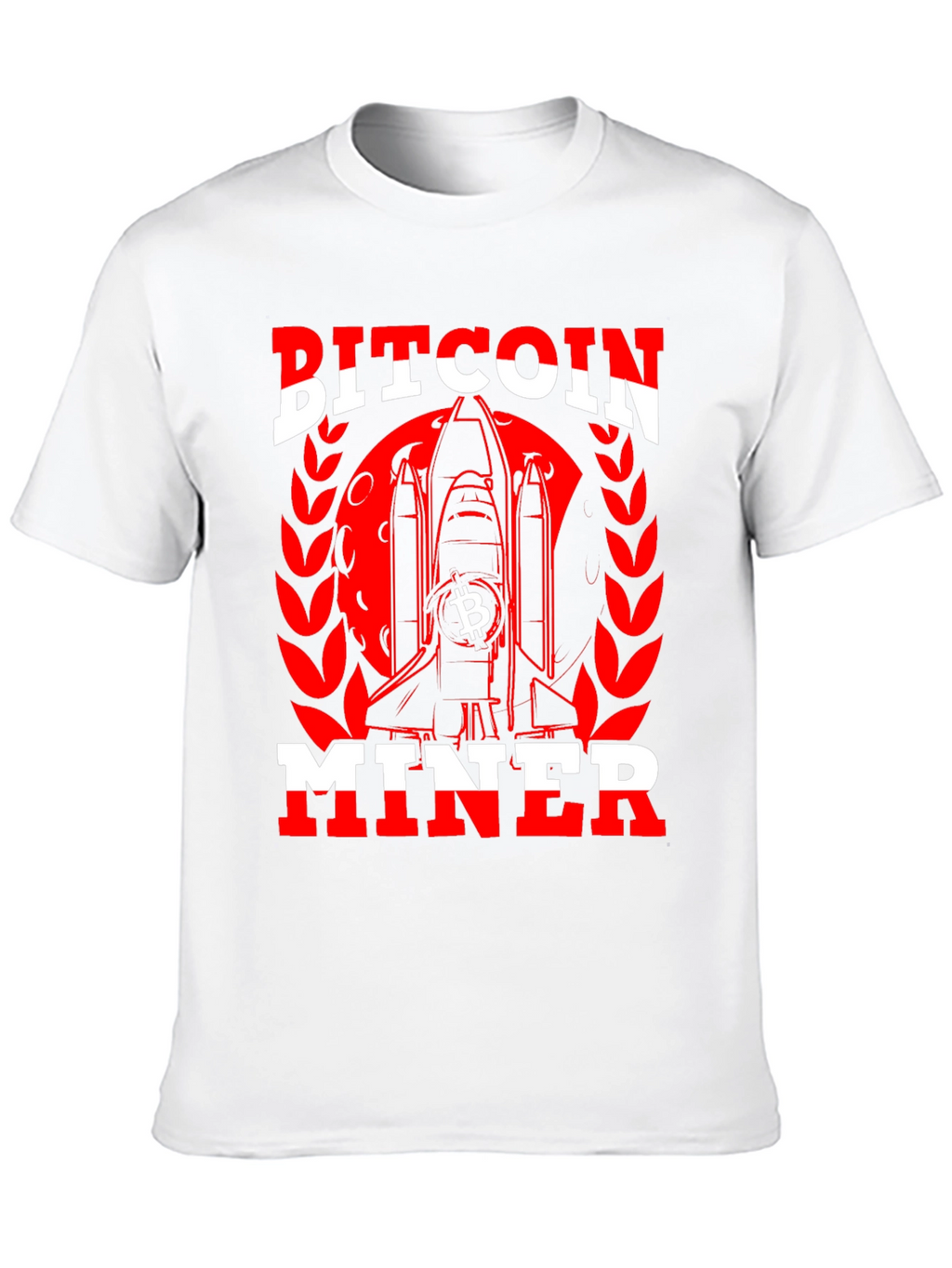Bitcoin Miner Black T-Shirt - Crypto Rocket Design