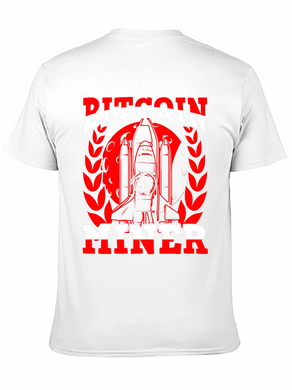 Bitcoin Miner Black T-Shirt - Crypto Rocket Design