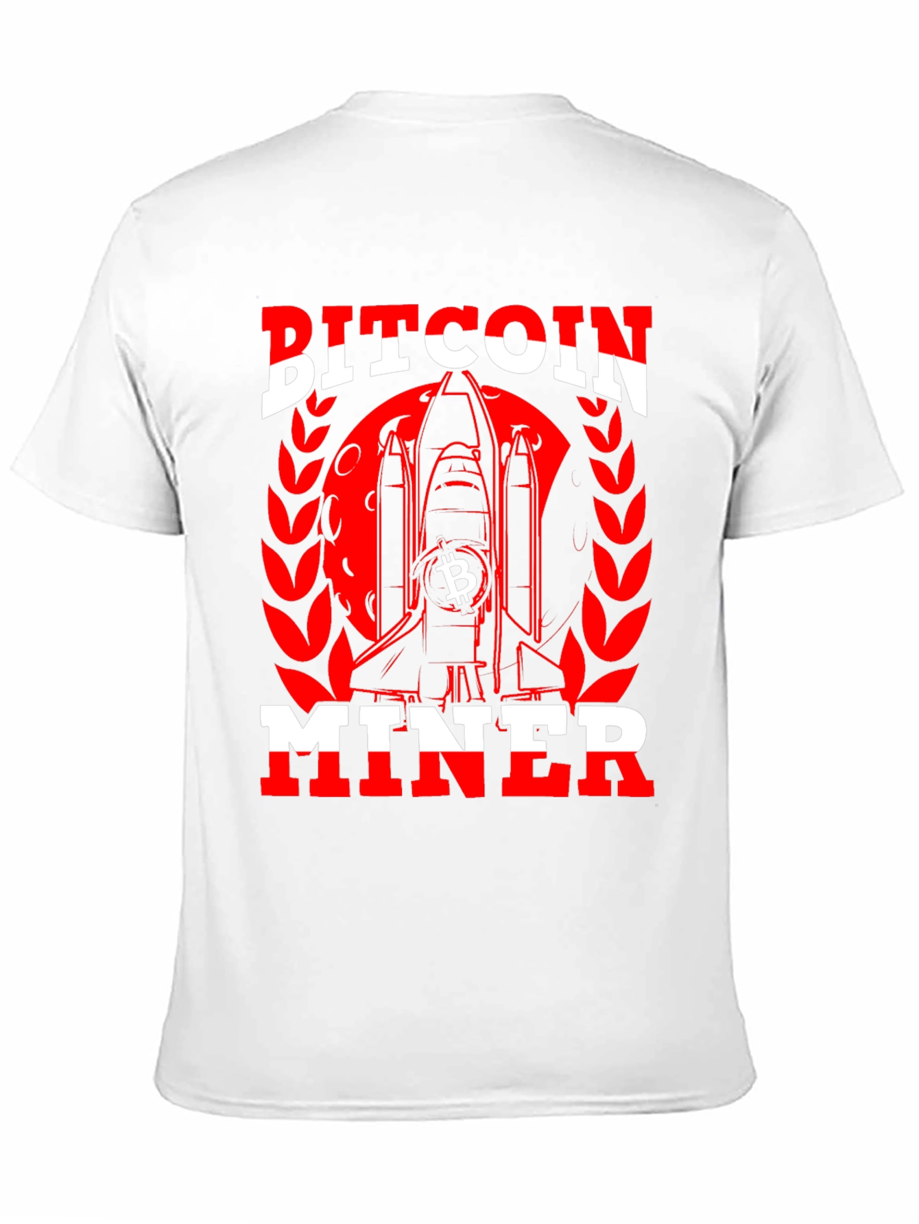 Bitcoin Miner Black T-Shirt - Crypto Rocket Design
