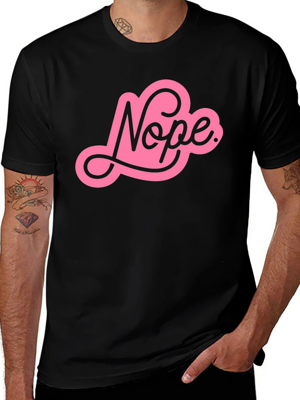 Nope Graphic Tee - Trendy Unisex T-Shirt