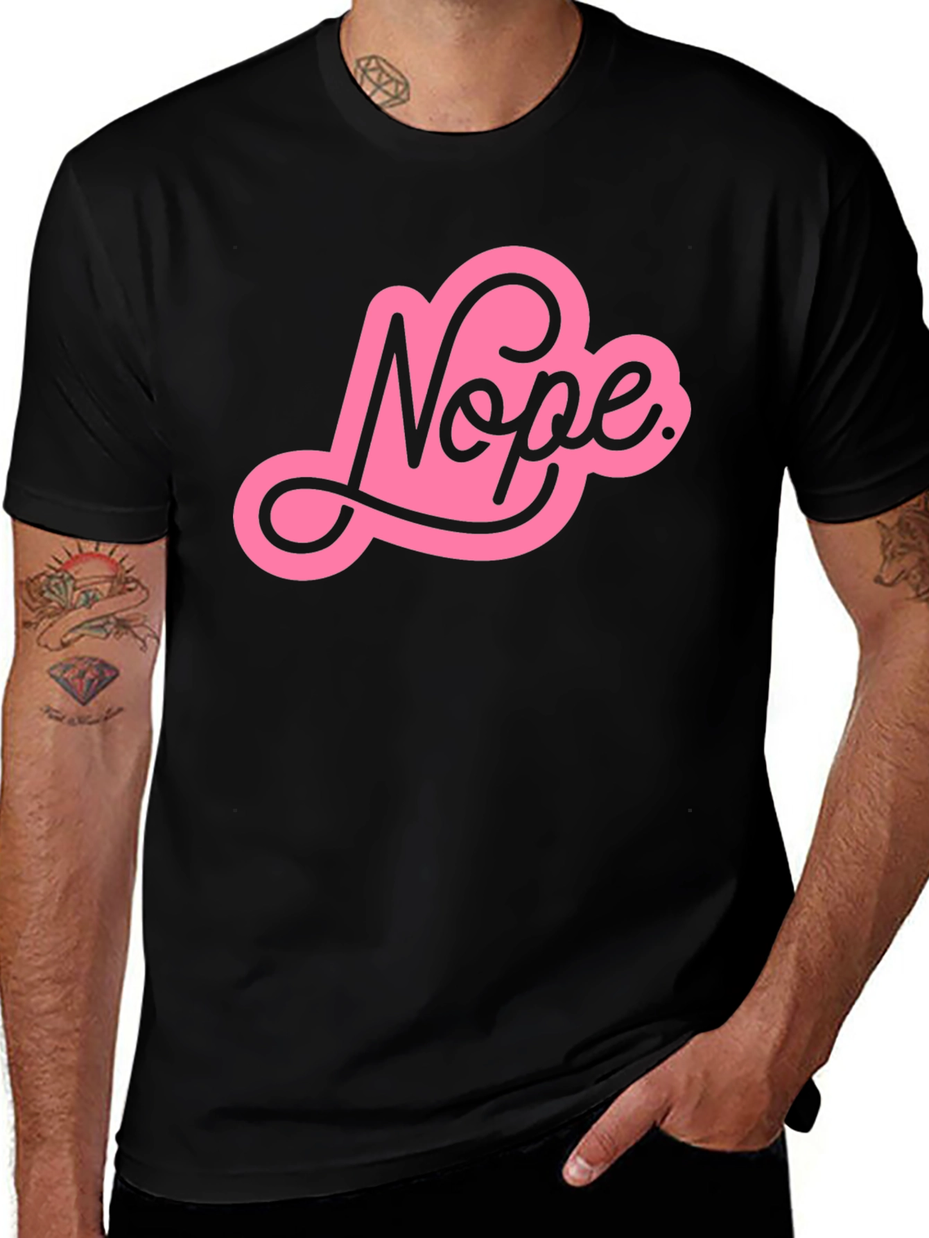 Nope Graphic Tee - Trendy Unisex T-Shirt