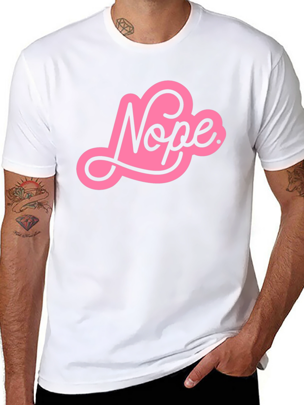 Nope Graphic Tee - Trendy Unisex T-Shirt