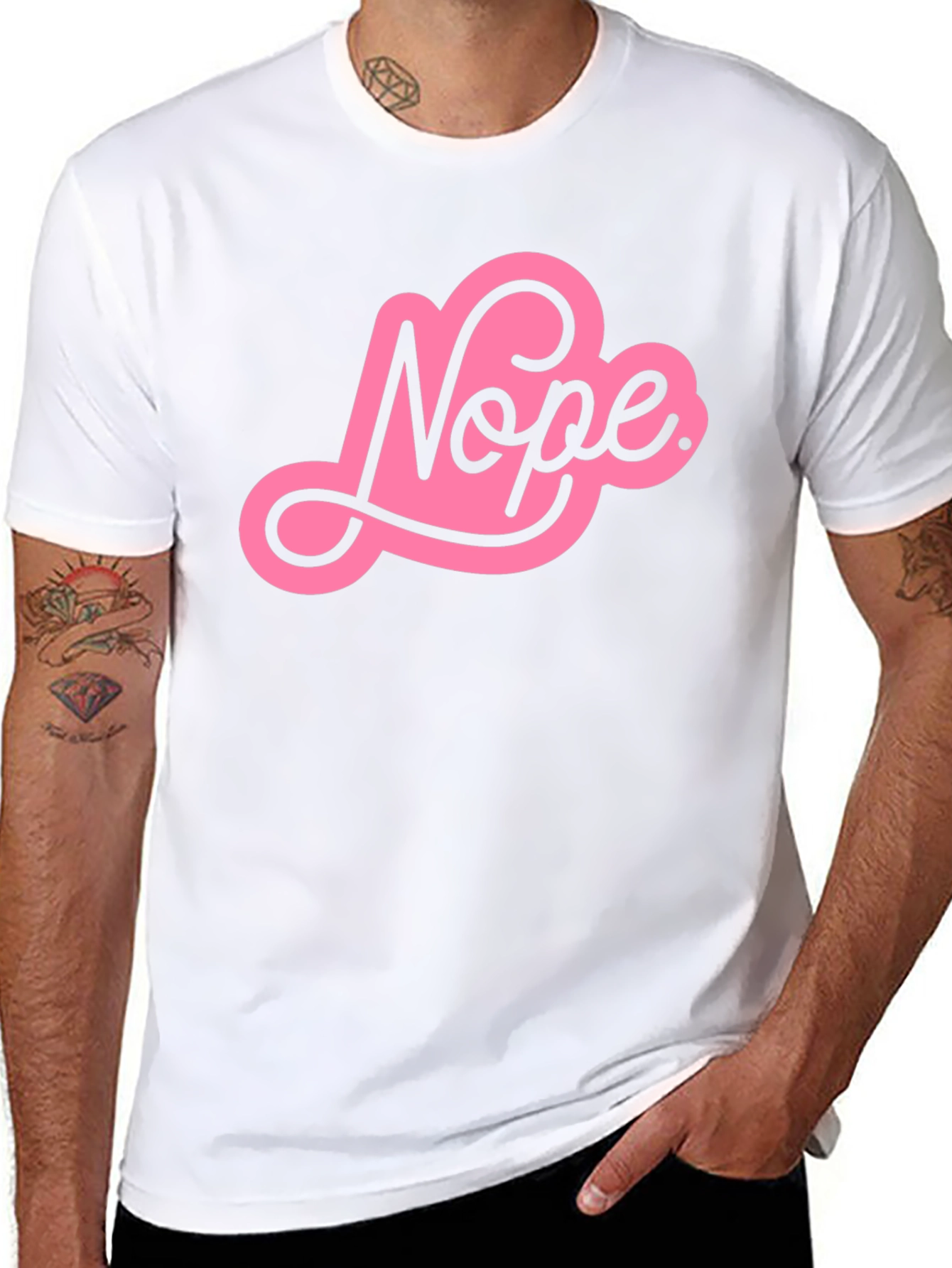 Nope Graphic Tee - Trendy Unisex T-Shirt