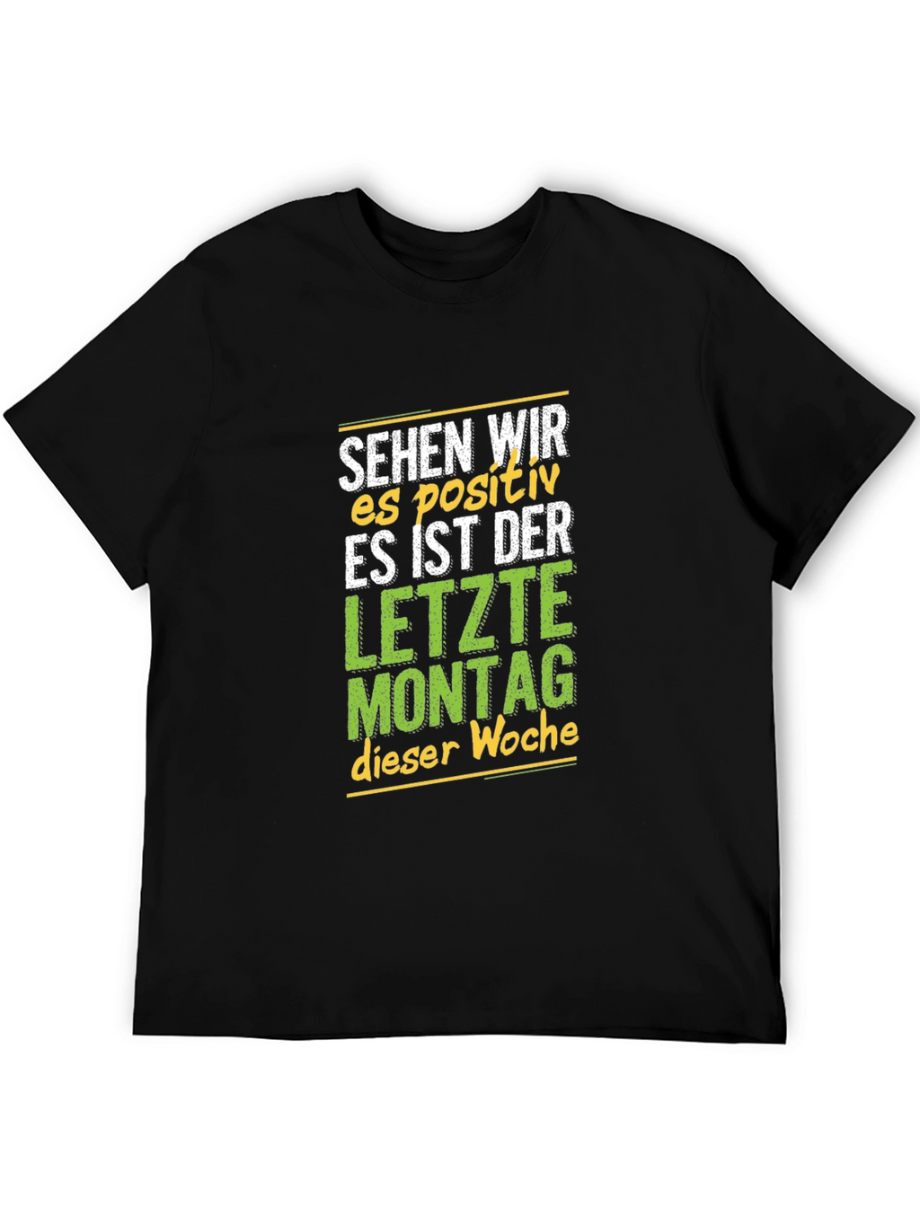 Sehen Wir Es Positiv Black Graphic Tee
