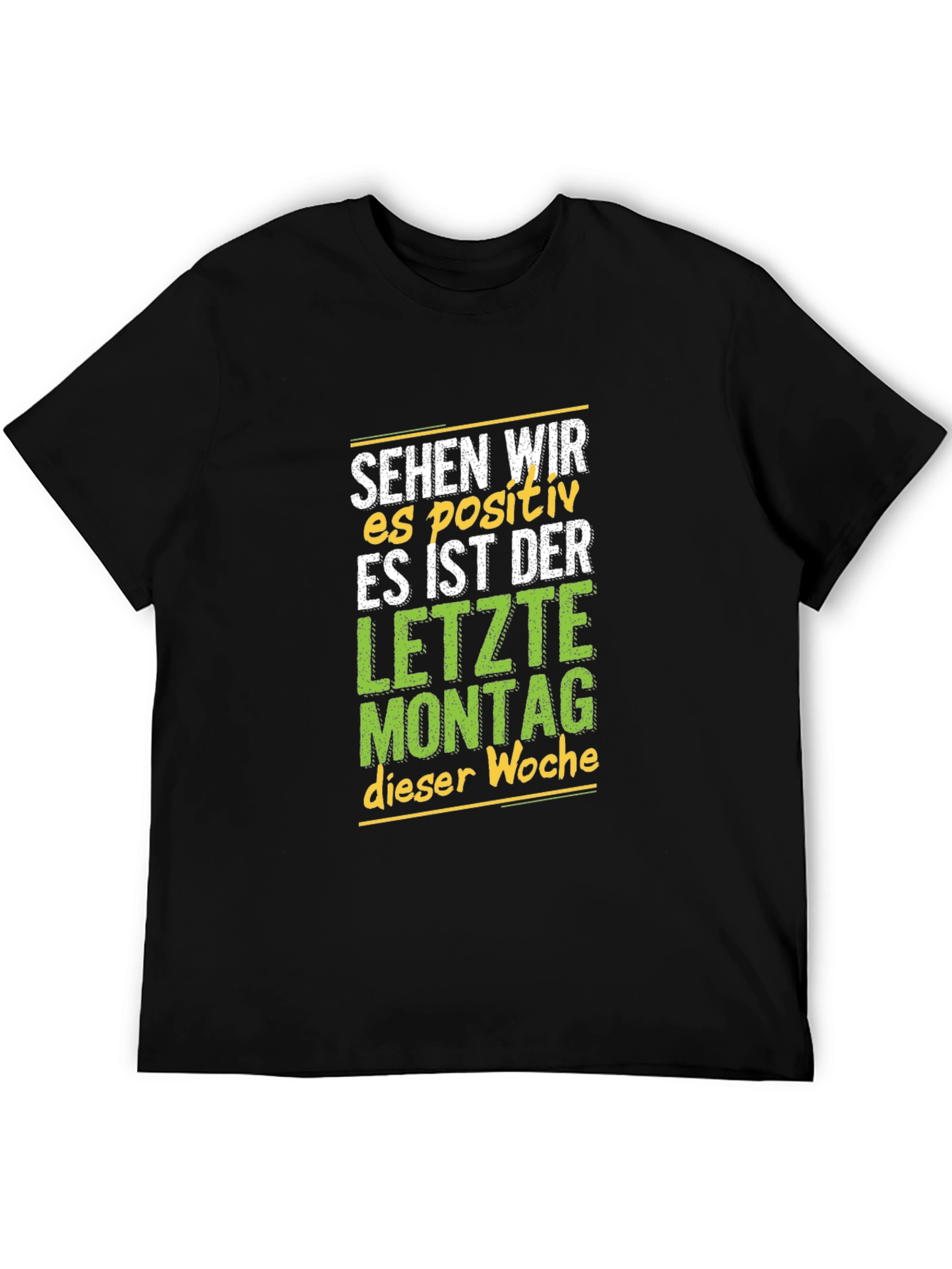 Sehen Wir Es Positiv Black Graphic Tee
