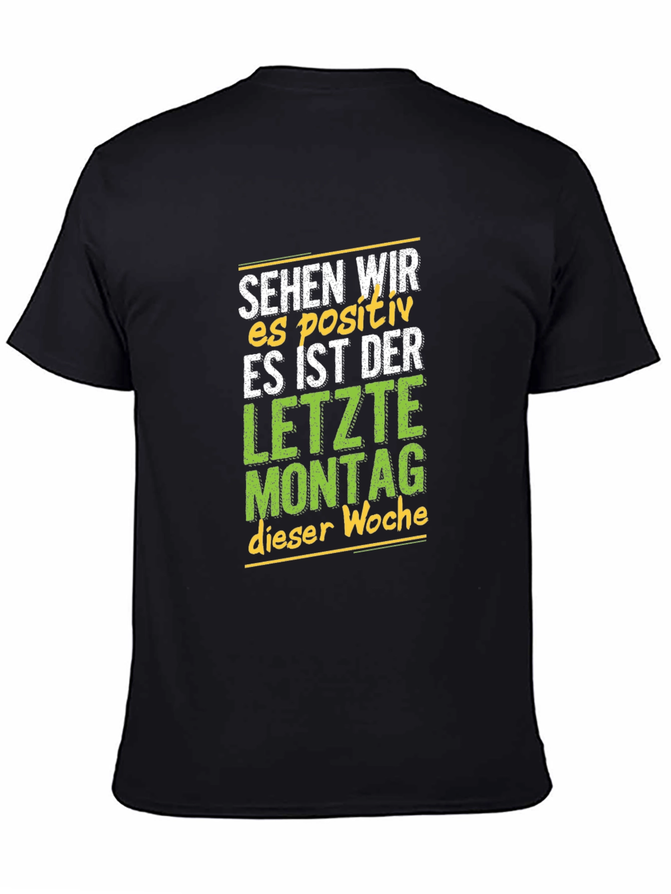 Sehen Wir Es Positiv Black Graphic Tee