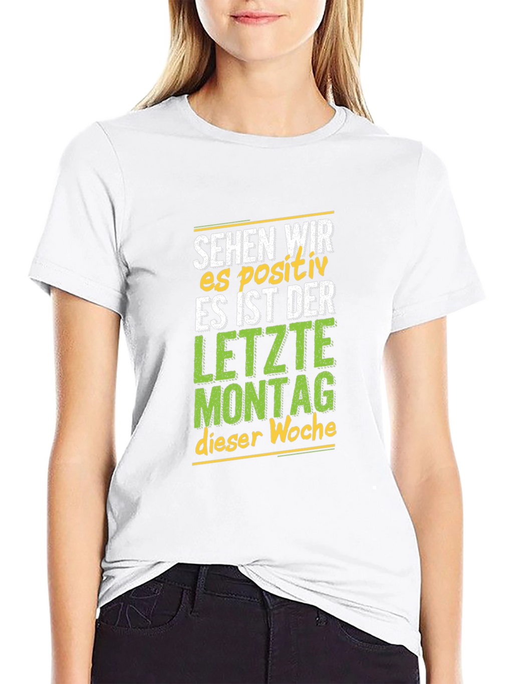 Sehen Wir Es Positiv Black Graphic Tee