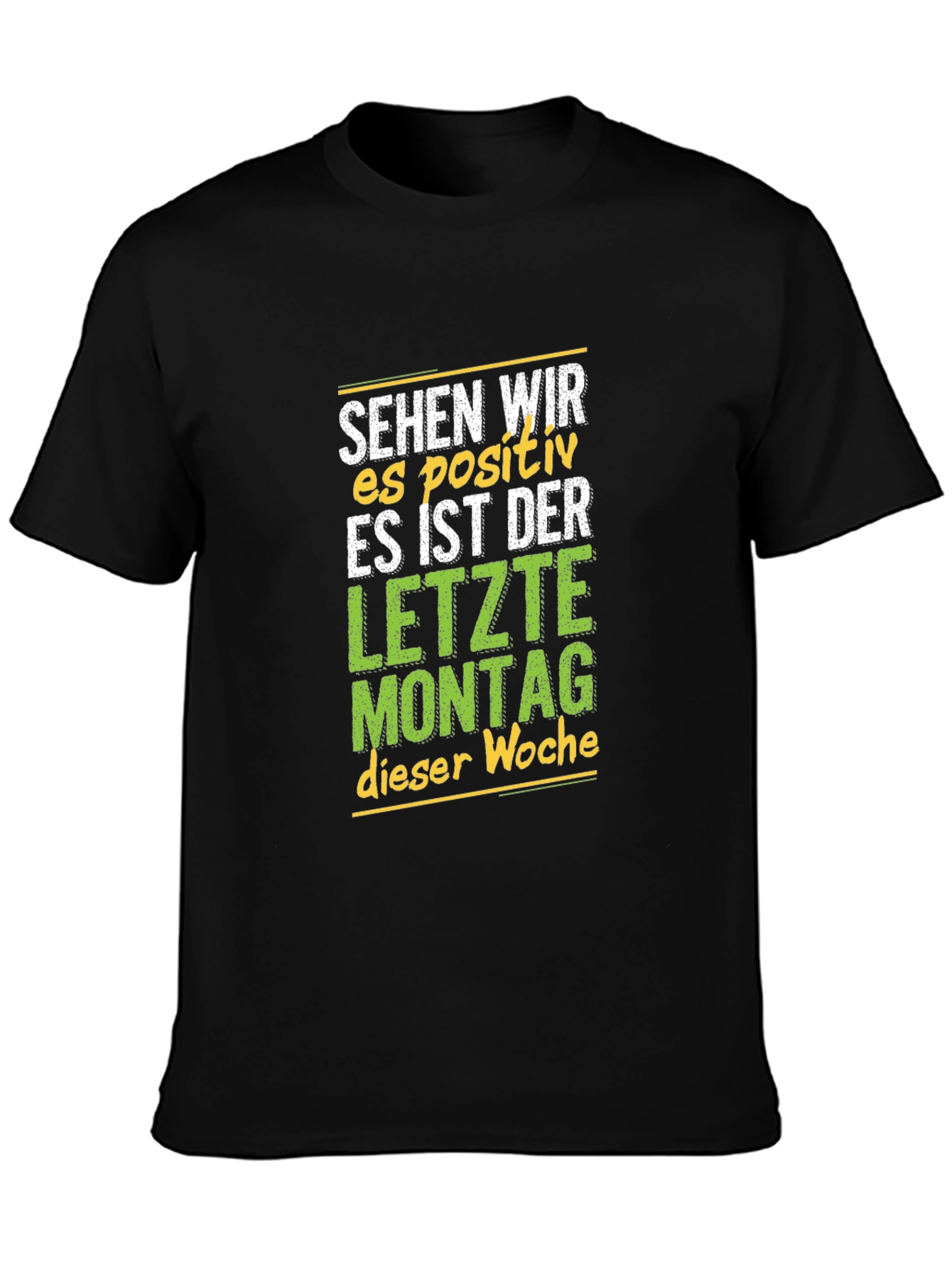 Sehen Wir Es Positiv Black Graphic Tee
