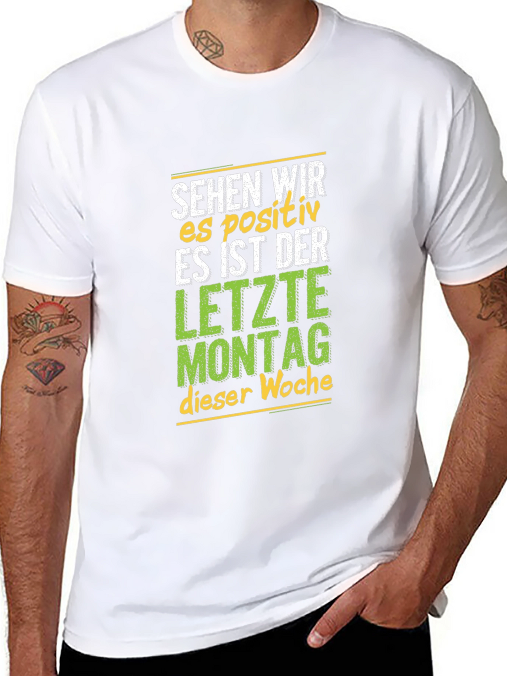 Sehen Wir Es Positiv Black Graphic Tee