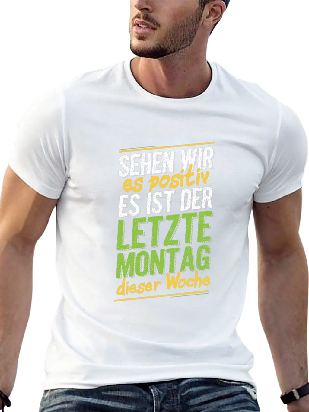 Sehen Wir Es Positiv Black Graphic Tee