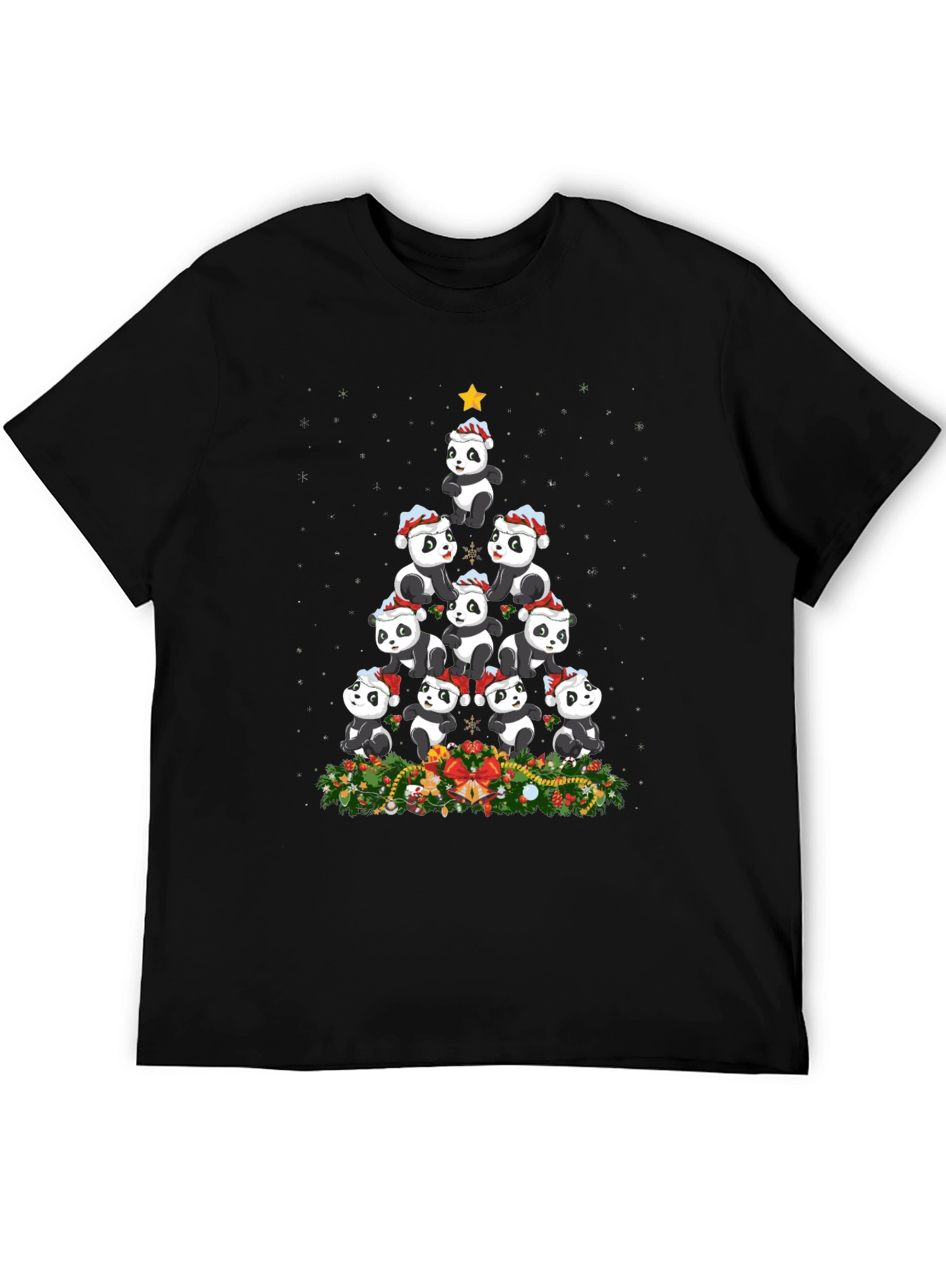 Panda Christmas Tree T-Shirt