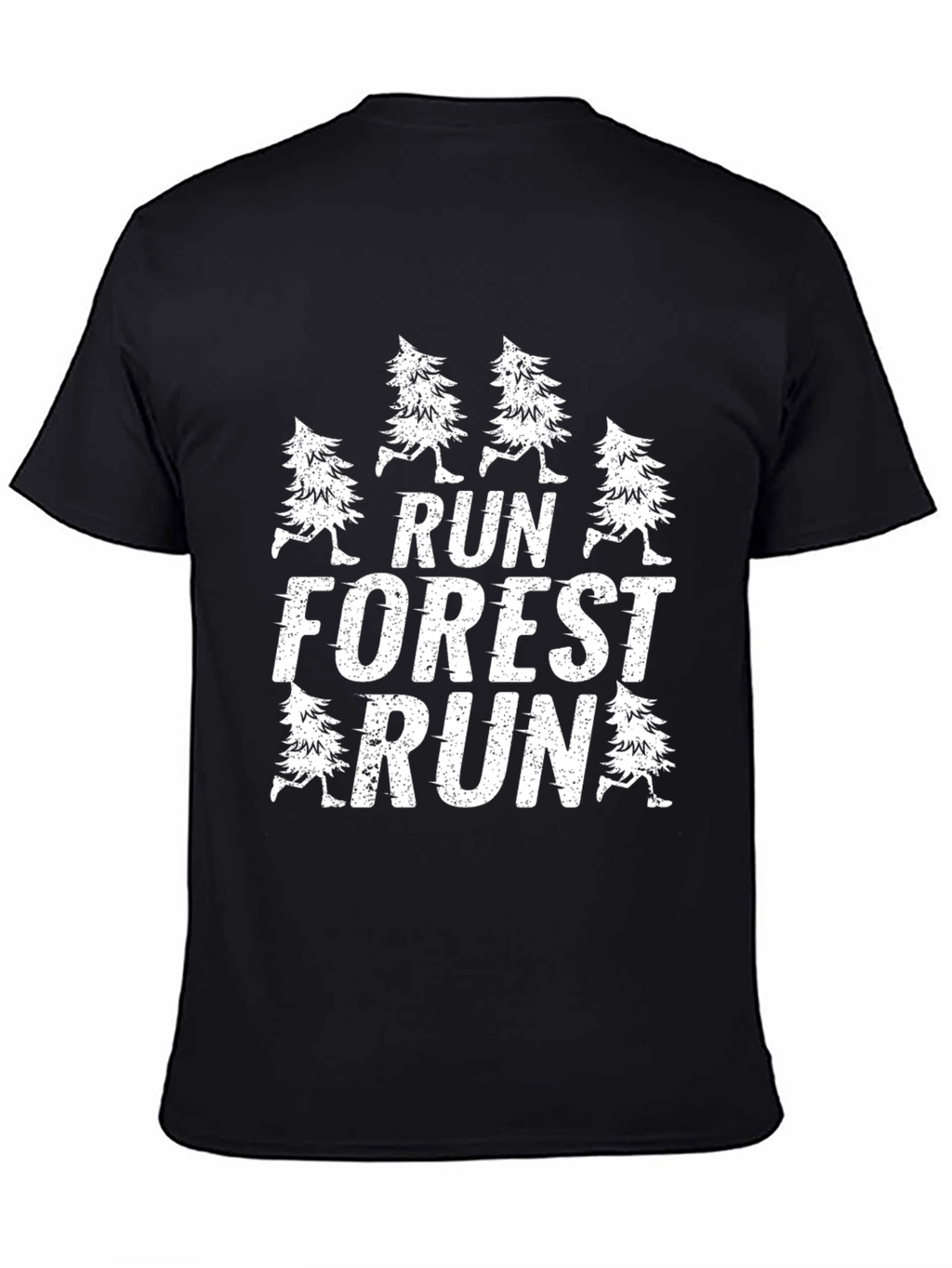 Run Forest Run Black Graphic Tee
