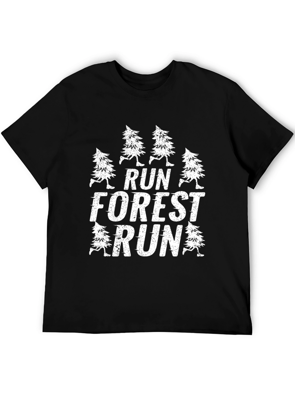 Run Forest Run Black Graphic Tee