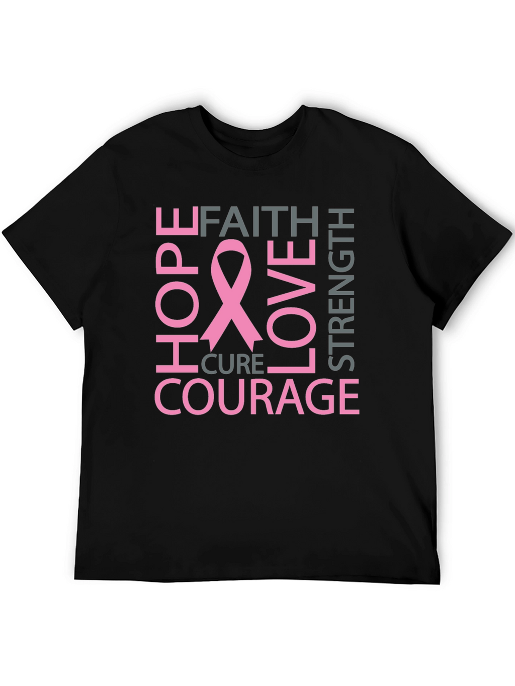 Breast Cancer Awareness Black T-Shirt