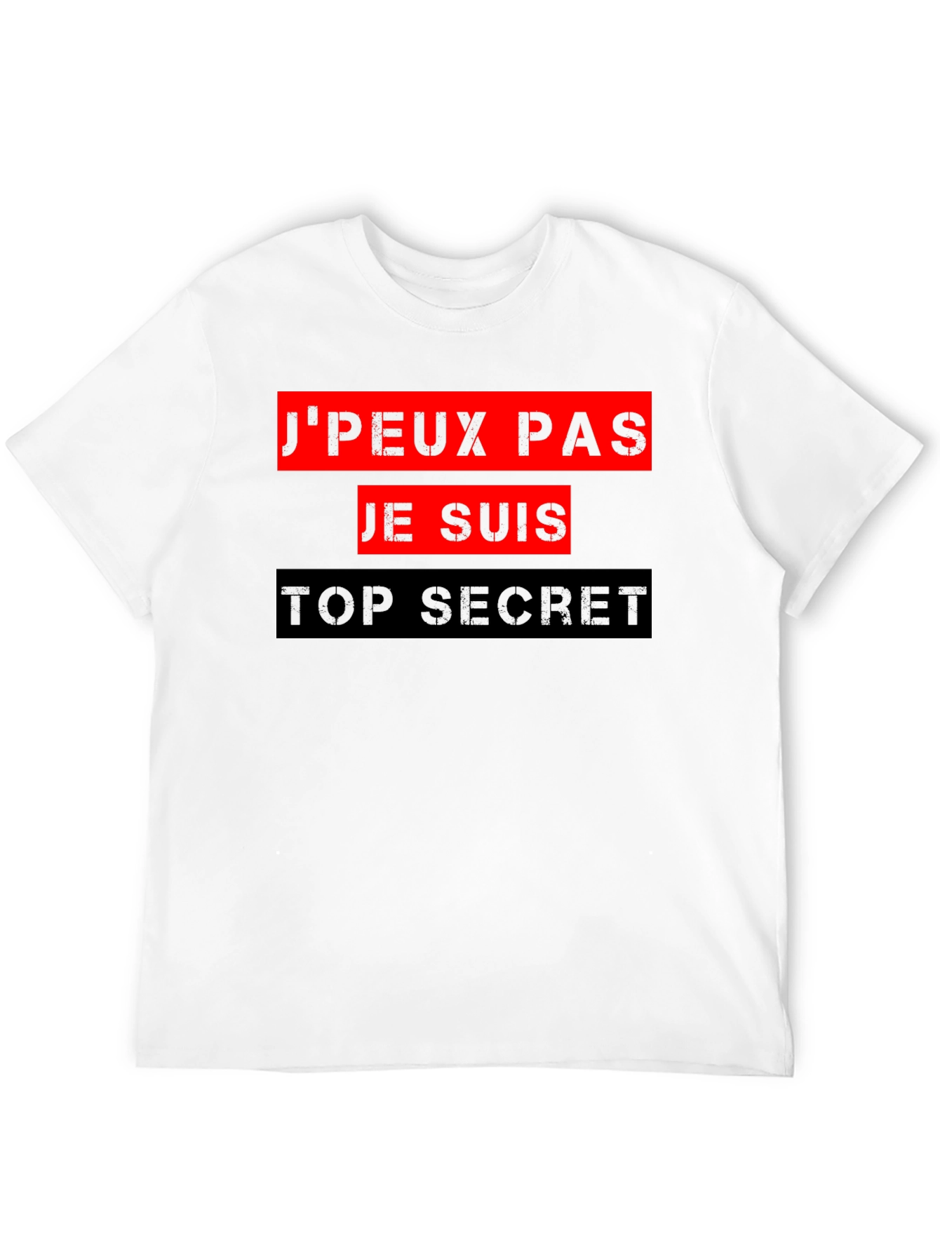 Top Secret Graphic Tee - French Slogan T-Shirt
