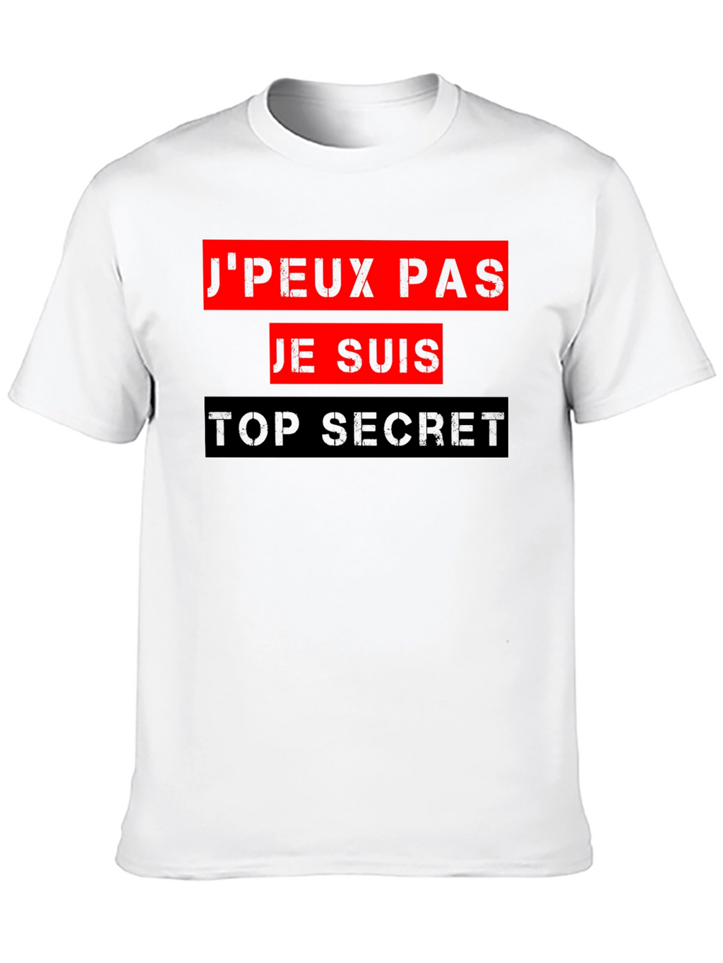 Top Secret Graphic Tee - French Slogan T-Shirt