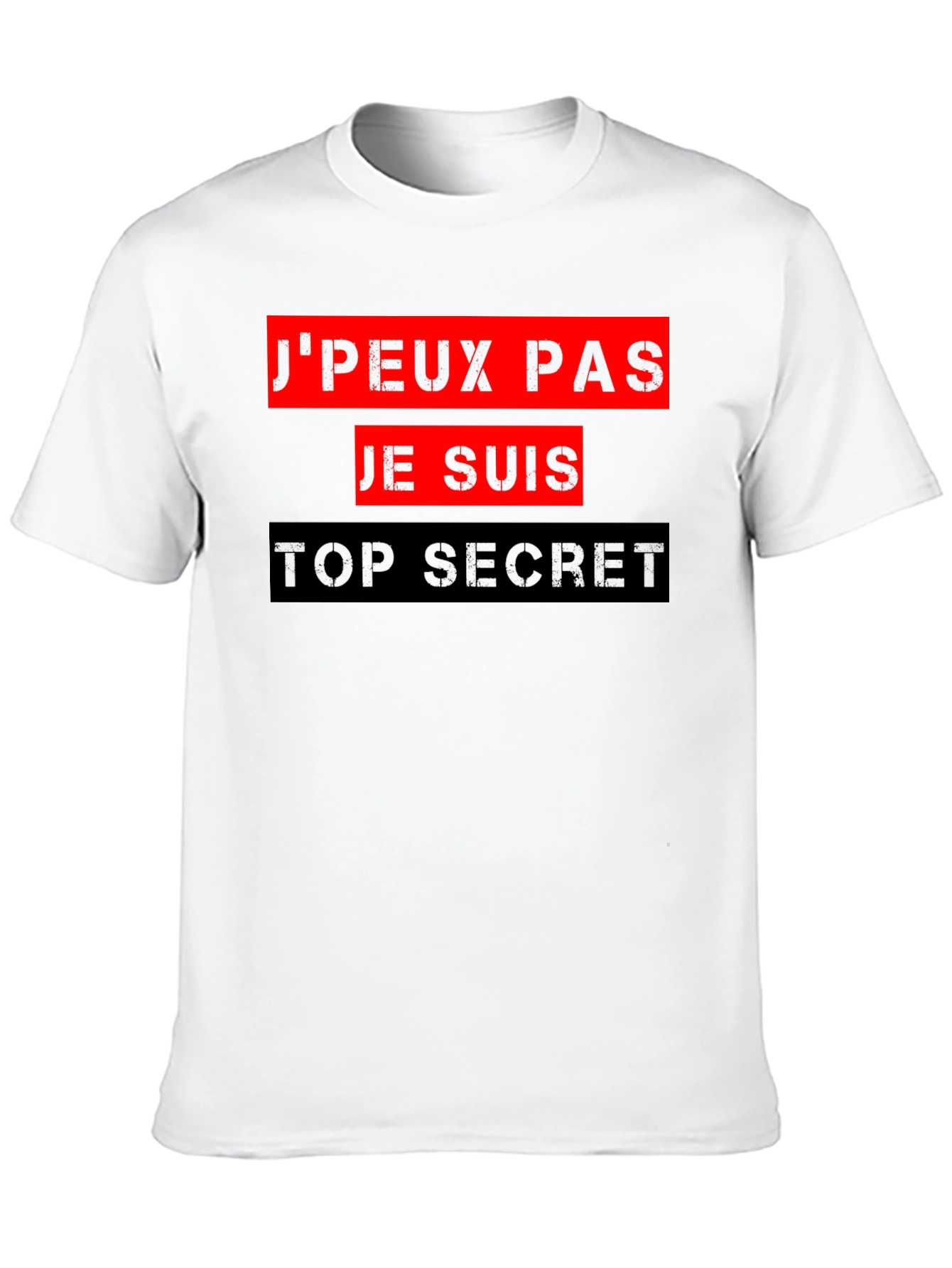 Top Secret Graphic Tee - French Slogan T-Shirt