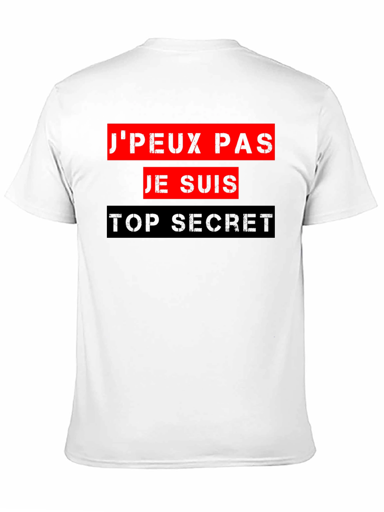 Top Secret Graphic Tee - French Slogan T-Shirt
