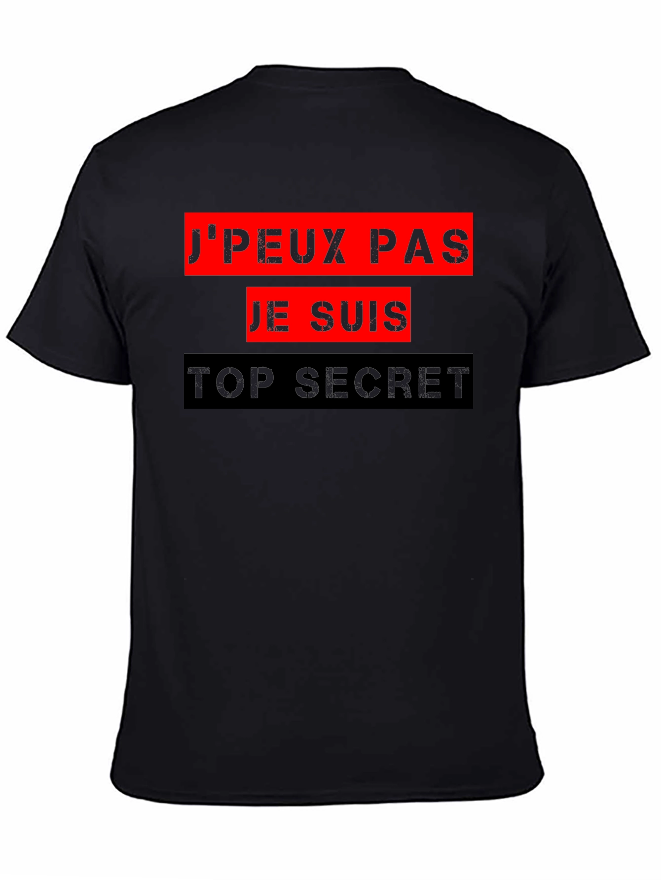 Top Secret Graphic Tee - French Slogan T-Shirt