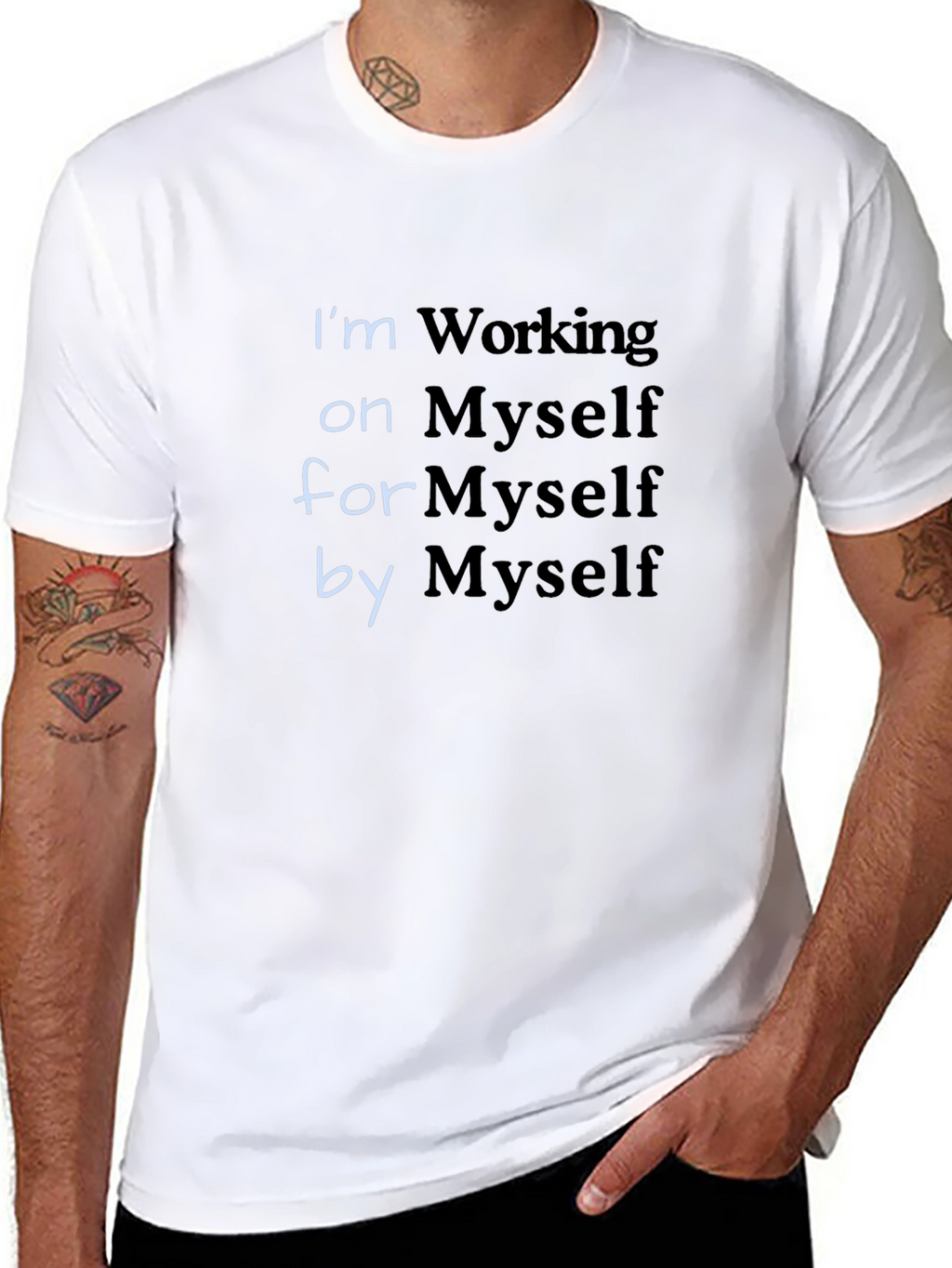 Self Improvement Tee: Working on Myself Motivational T-Shirt