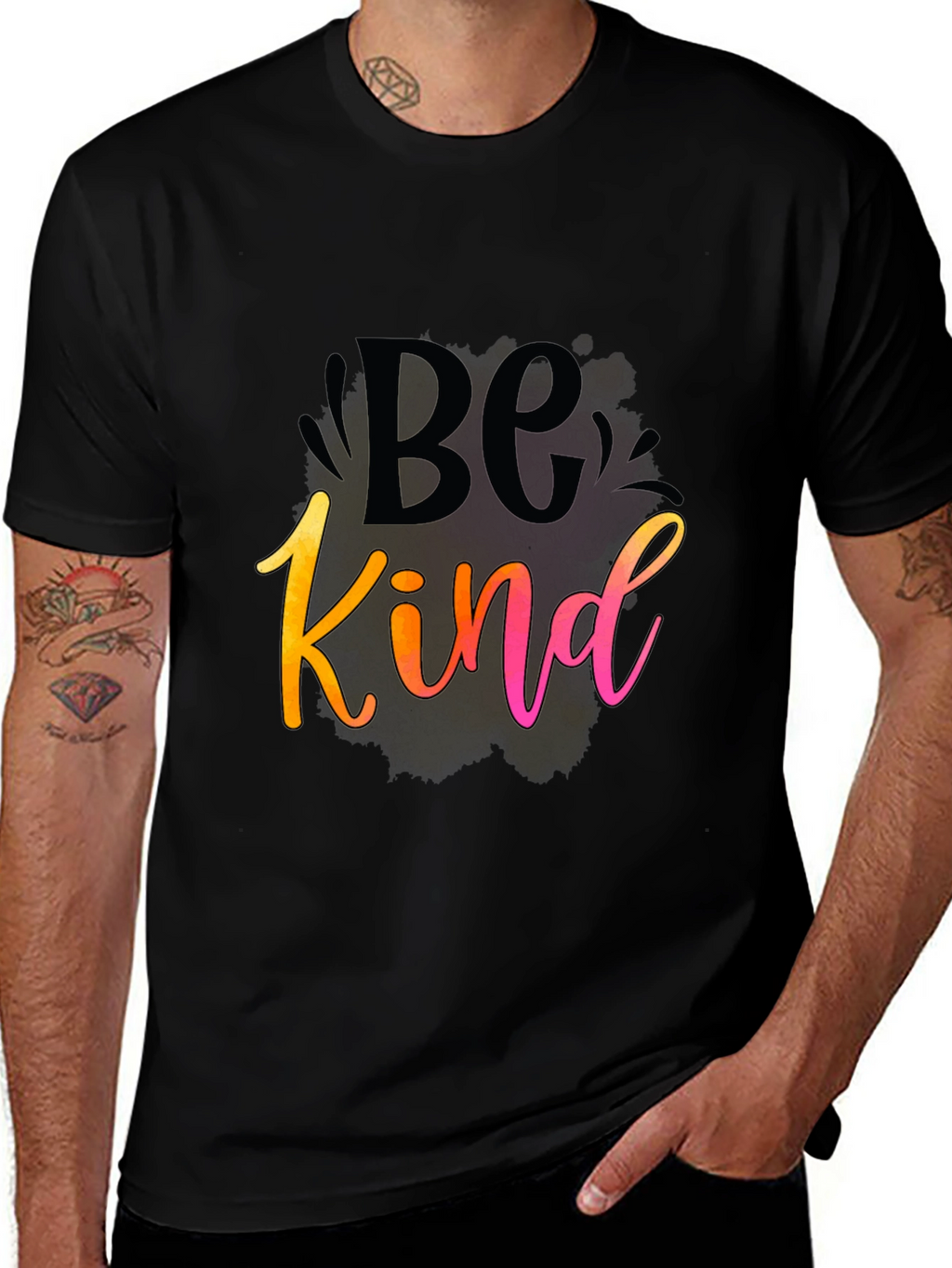 Be Kind Graphic Black T-Shirt