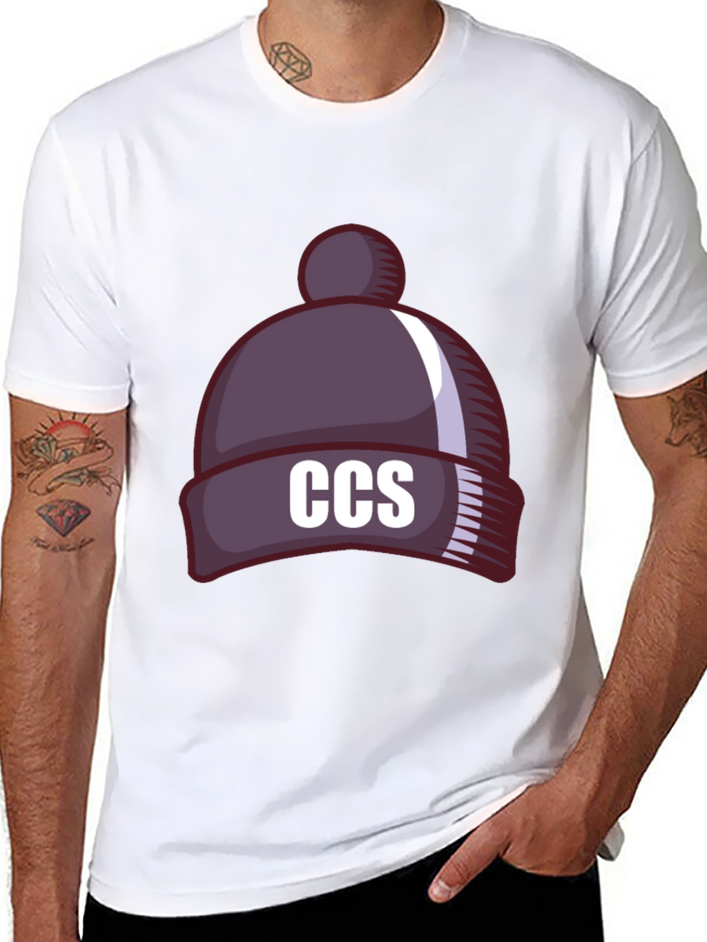 CCS Beanie Hat Graphic Tee - Stylish & Comfy!