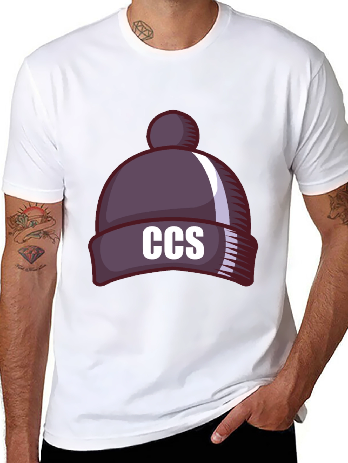 CCS Beanie Hat Graphic Tee - Stylish & Comfy!
