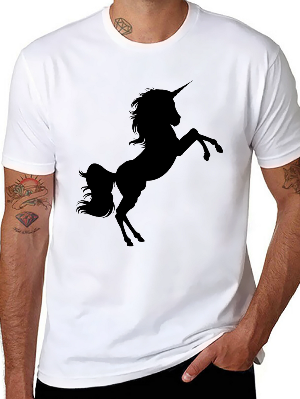 Unicorn Silhouette Black T-Shirt