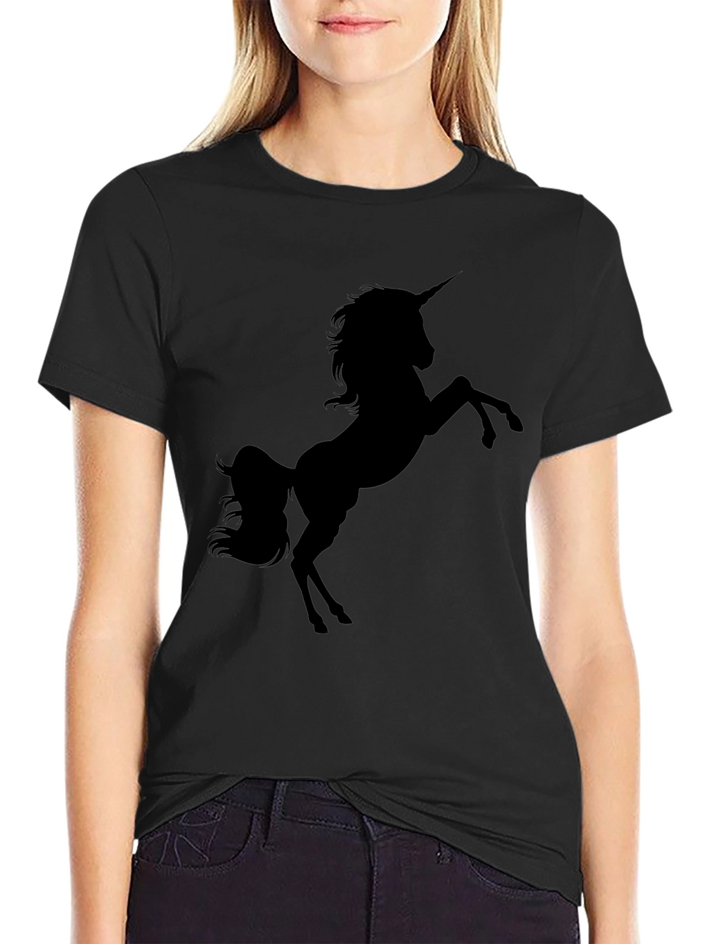 Unicorn Silhouette Black T-Shirt
