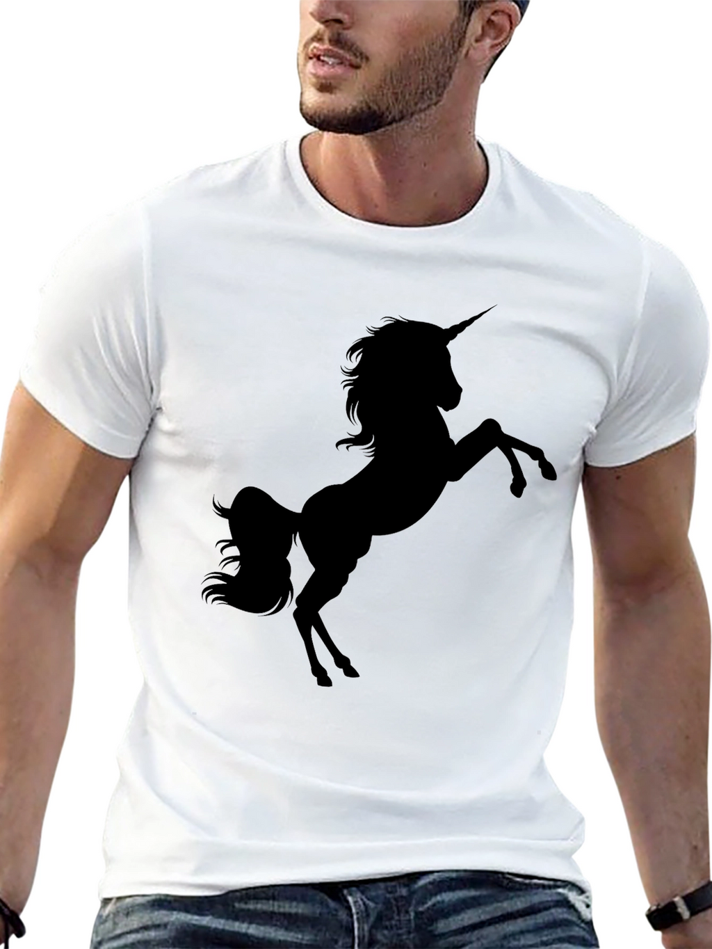 Unicorn Silhouette Black T-Shirt