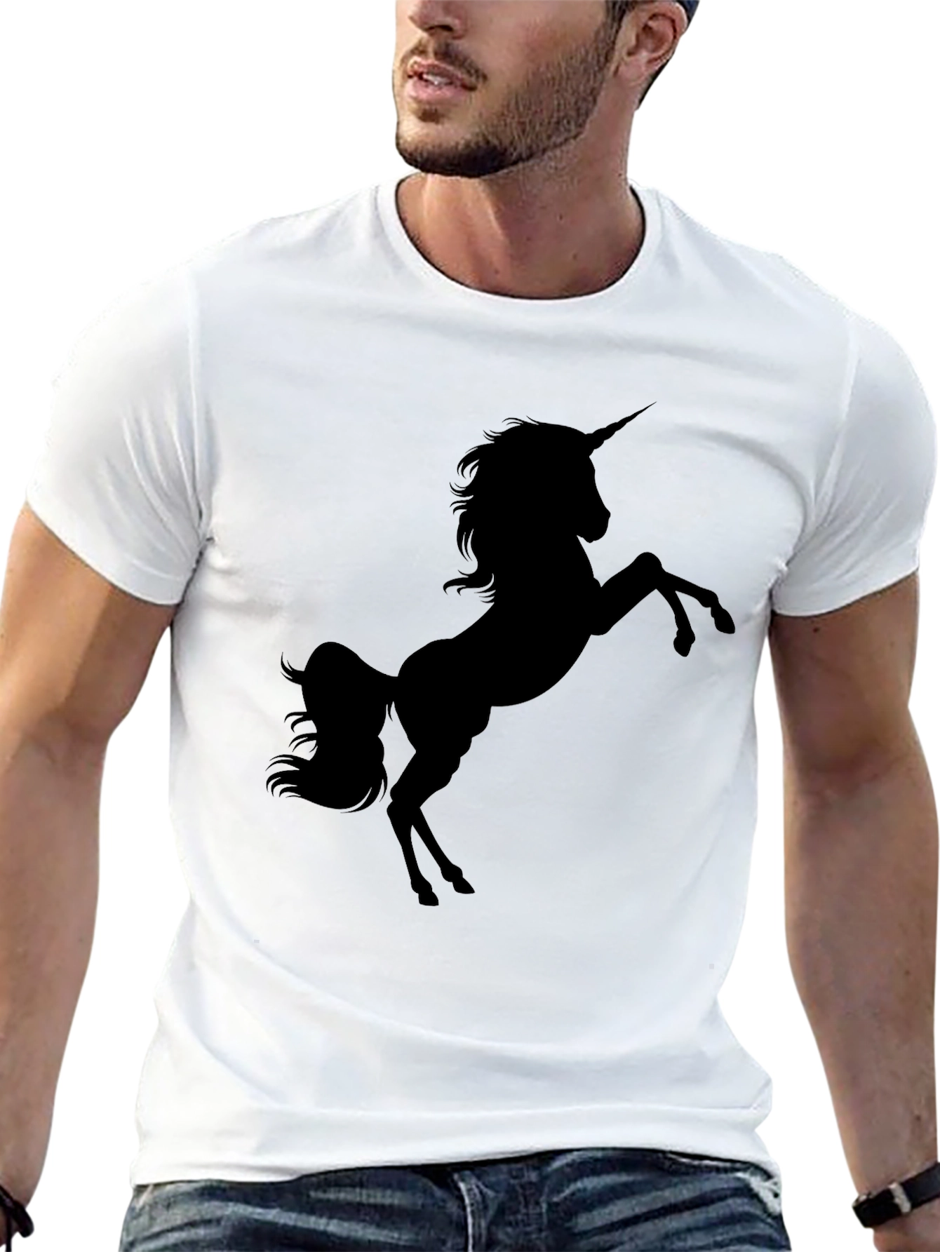Unicorn Silhouette Black T-Shirt