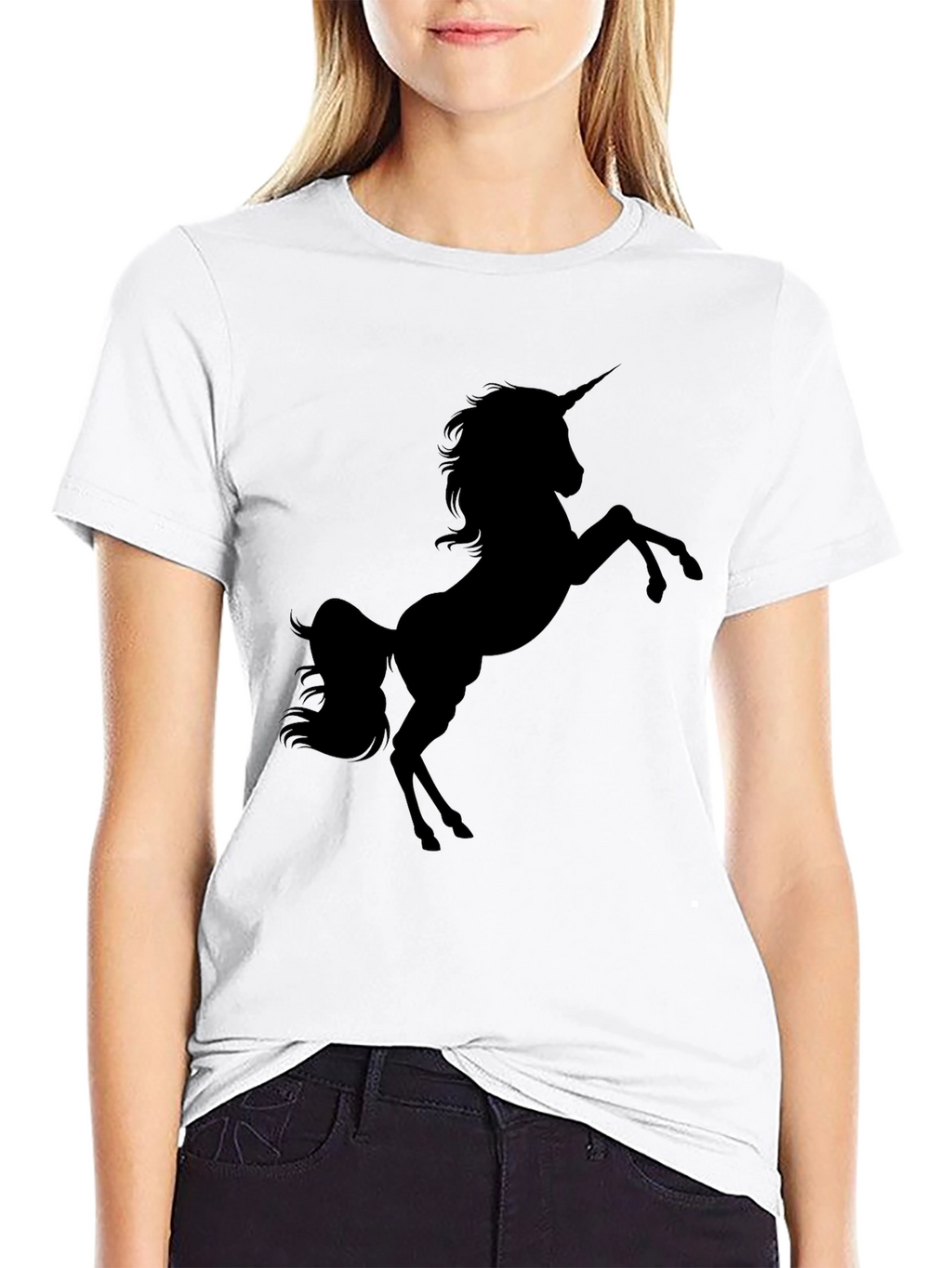 Unicorn Silhouette Black T-Shirt