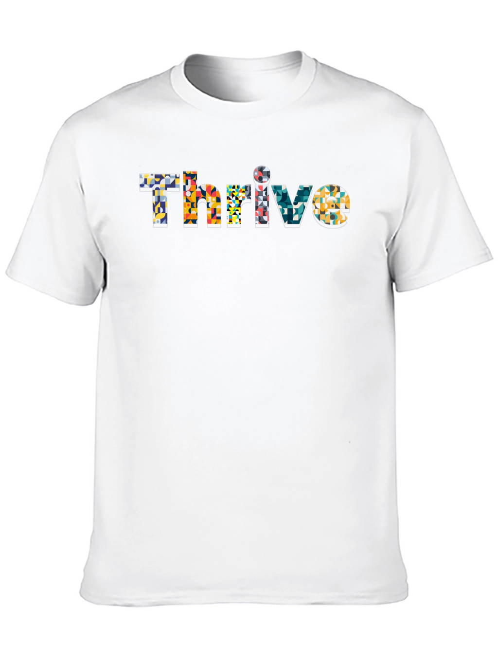 Thrive Graphic Tee - Abstract Design Black T-Shirt