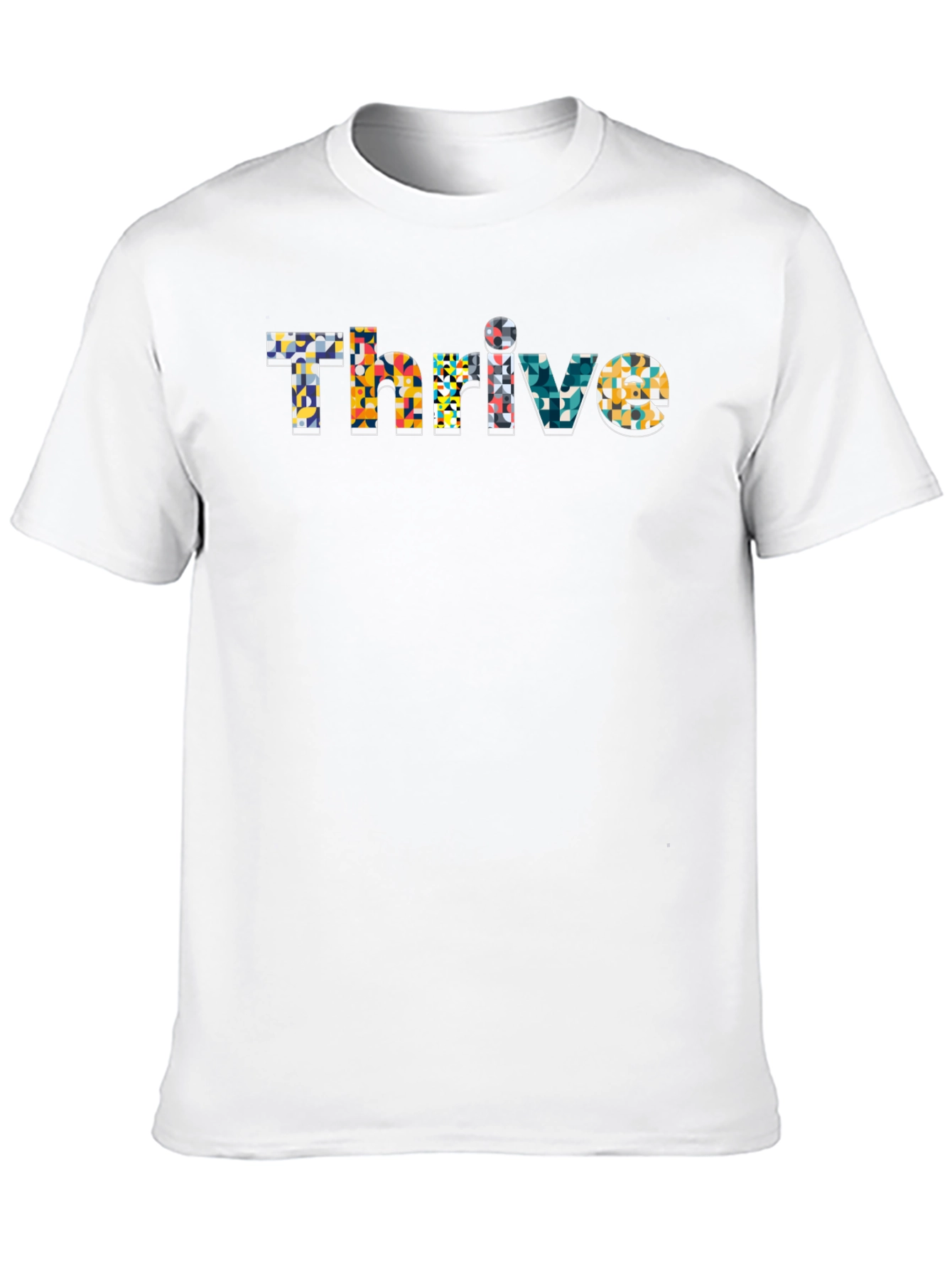 Thrive Graphic Tee - Abstract Design Black T-Shirt